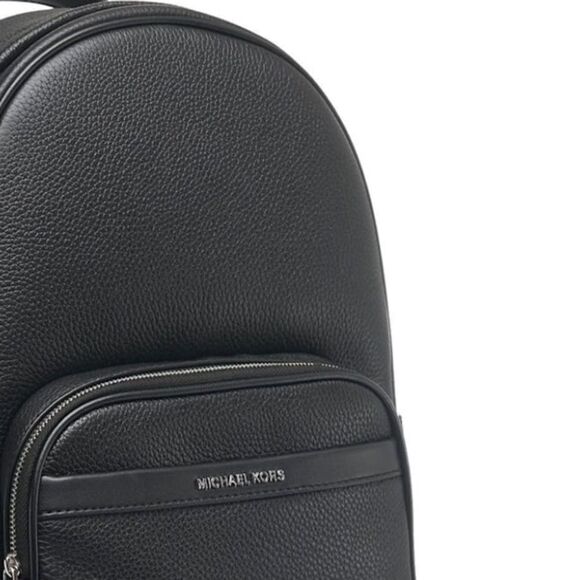 Michael Kors Bex Medium Pebbled Leather Backpack bag, travel bag Black silver - Picture 14 of 14
